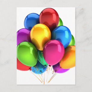 Ballonballons personalisieren Anniversalen Postkarte