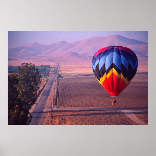 Ballonblick bei Sonnenaufgang Poster (Vorne)