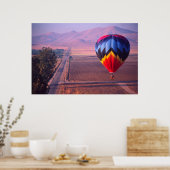 Ballonblick bei Sonnenaufgang Poster (Küche)