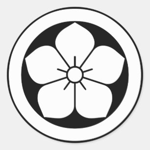 Ballonblume im Kreis Runder Aufkleber