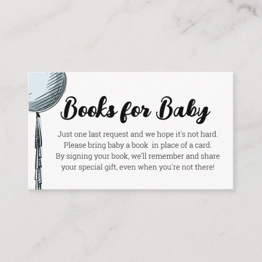 Ballonbücher für Babyverpackungskarte Begleitkarte (Vorderseite)