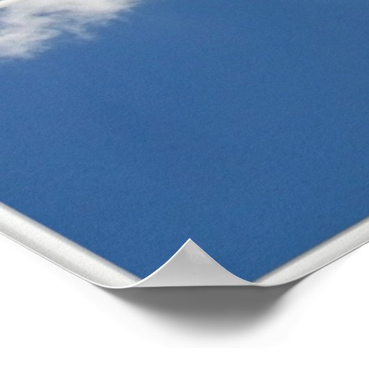 Ballonbukett im Himmel durch Fenster Poster (Ecke)