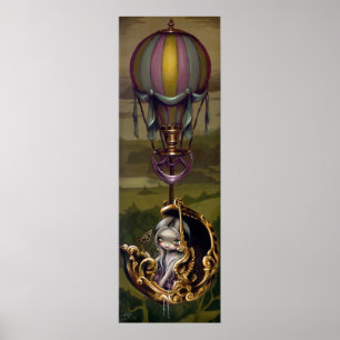 BallonChariot - Rokokos Steampunk Kunst-Druck Poster