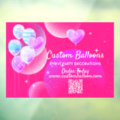 Ballondekoration QR-Code Eventmanager Fensteraufkleber (Blatt 3)