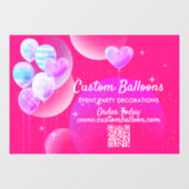 Ballondekoration QR-Code Eventmanager Fensteraufkleber (Blatt)