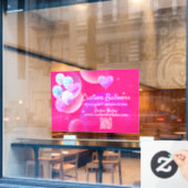 Ballondekoration QR-Code Eventmanager Fensteraufkleber (Café-Fenster)