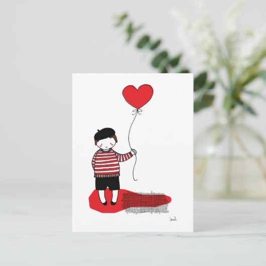 Ballondren Postkarte (Stehend Vorderseite)