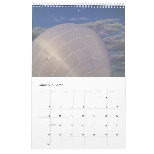 Ballone des Kalender-2013 Kalender (Jan 2027)