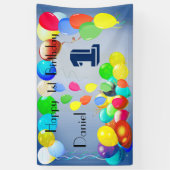 Ballone entwerfen personalisierten glücklichen 1. banner (Vertikal)