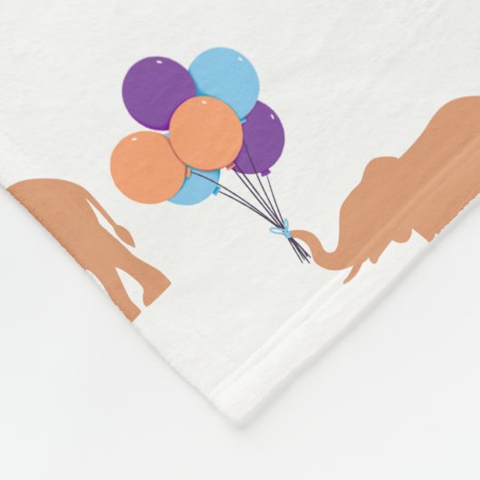 Ballonelefant Fleecedecke (Ecke)
