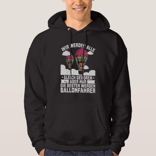 Ballonfahren Ballonfahrt Heißluftballon Luftfahrt  Hoodie (Vorderseite)