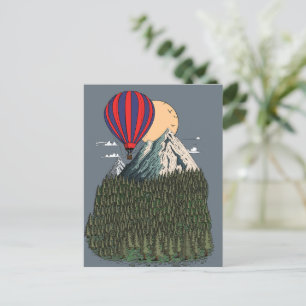 Ballonfahrt am Morgen Postkarte