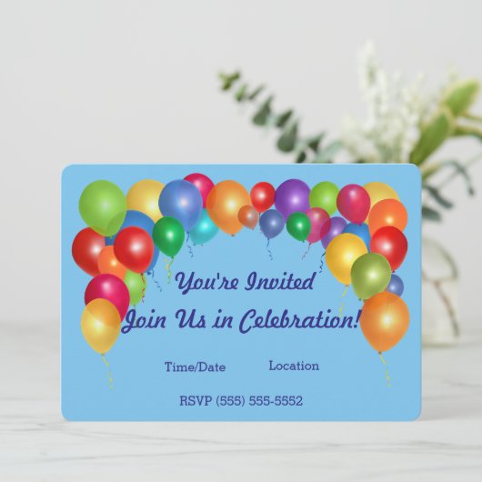 Ballonfest Einladung (Stehend Vorderseite)