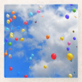 Ballonfreigabe Glasuntersetzer (Vorderseite)