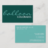Ballongebiete. (Farbanpassbar) Visitenkarte (Vorne/Hinten)