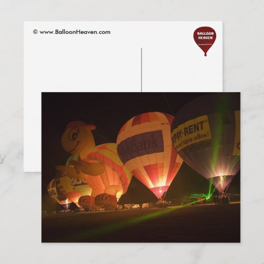 Ballonglühen-1 Postkarte (Vorne/Hinten)