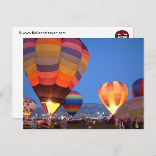 Ballonglühenpostkarte Postkarte (Vorne/Hinten)