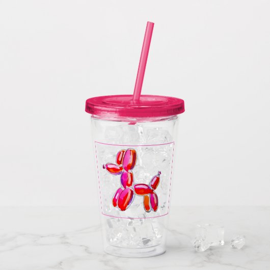 Ballonhund Acryltrinkbecher (Rückseite Ice)