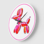 Ballonhund Große Wanduhr (Winkel)