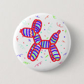 Ballonhund mit Confetti-Taste Button (Vorderseite)