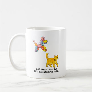 Ballonhund- und Katzenillustration  Kaffeetasse