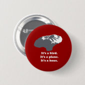 Ballonjunge - es ist ein Vogel. Es ist ein Button (Vorne & Hinten)