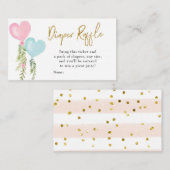 Ballonkäfer oder Girl Gender Reveal Diaper Raffle Begleitkarte (Vorne/Hinten)