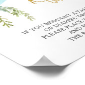 Ballonkäfer oder Girl Gender Reveal Diaper Raffle Poster (Ecke)