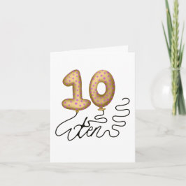 Ballonkarte zum 10. Geburtstag Karte