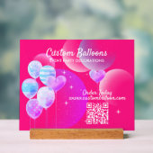 Ballonkunst-Dekor QR-Code Acrylschild (Neutral)
