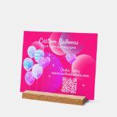 Ballonkunst-Dekor QR-Code Acrylschild (Winkel)