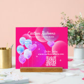 Ballonkunst-Dekor QR-Code Acrylschild (Hochzeit)