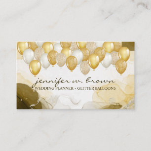 Ballonparty-Plan Ombre Gold Visitenkarte
