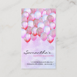 Ballonparty-Planer Glitter elegant Visitenkarte