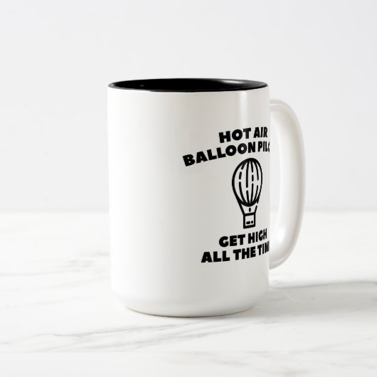 Ballonpiloten Zweifarbige Tasse (VorderseiteRechts)