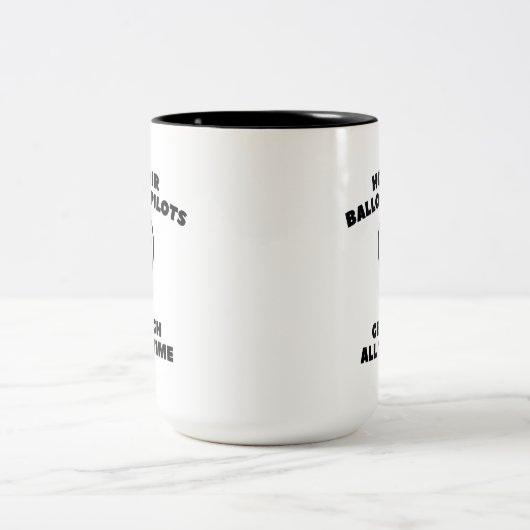 Ballonpiloten Zweifarbige Tasse (Mittel)