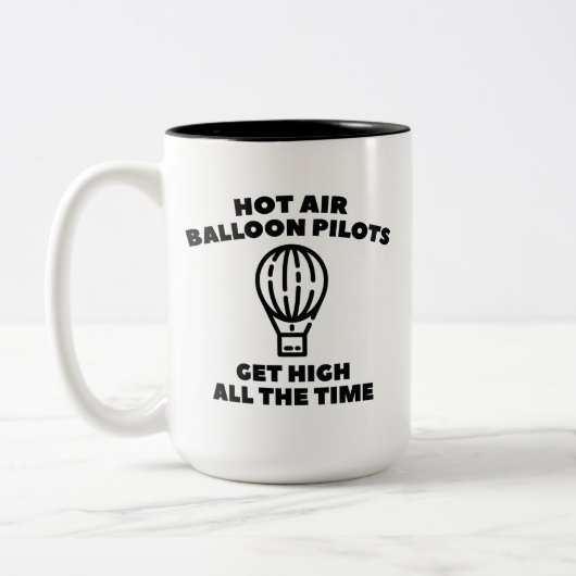 Ballonpiloten Zweifarbige Tasse (Links)