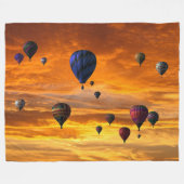BALLONS AM SUNSET FLEECEDECKE (Vorderseite (Horizontal))