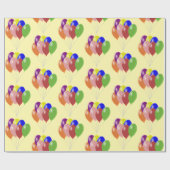 Ballons Design Jeder Farbige Hintergrund Geschenkpapier (Flach)