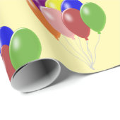 Ballons Design Jeder Farbige Hintergrund Geschenkpapier (Rolleneckpunkt)