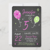 Ballons | Einladung zur Geburtstagskarte (Vorderseite)