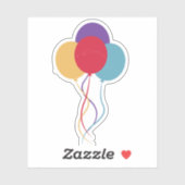 Ballons, Feiern Aufkleber (Blatt)