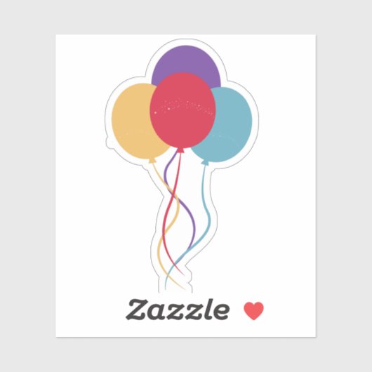 Ballons, Feiern Aufkleber (Blatt)