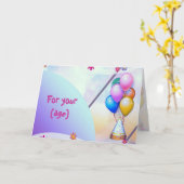 Ballons-Geburtstags-Karte Karte (Gelbe Blume)