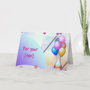 Ballons-Geburtstags-Karte Karte