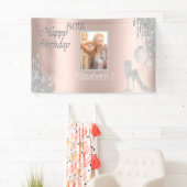 Ballons, Glas, Absatz, Tropfen Rose Gold Foto Banner (Insitu)
