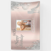 Ballons, Glas, Absatz, Tropfen Rose Gold Foto Banner (Vertikal)