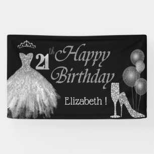 Ballons, Glas, Hefe, Kleid, schwarz Banner