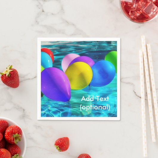 Ballons im Schwimmbad Papier Napkins Serviette (Beispiel)