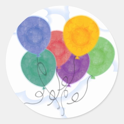 Ballons im Sky Sticker (Vorderseite)